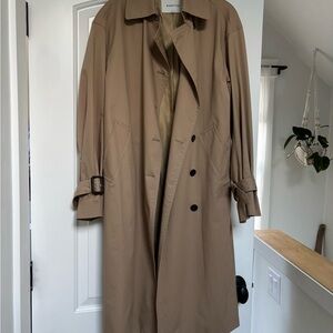Babaton Tan Trench Coat Womens Aritzia Classic